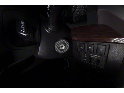 Key Ignition Accent Trim; Raw Carbon Fiber (14-21 Tundra)