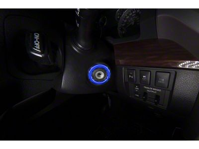 Key Ignition Accent Trim; Voodoo Blue (14-21 Tundra)