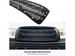 Laser Cut Rivet Mesh Upper Replacement Grille; Black (10-13 Tundra)
