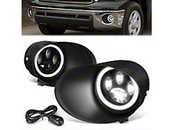 LED Halo Projector Fog Lights with Switch; Clear (07-13 Tundra)