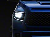 LED Headlights with Sequential Turn Signals; Black Housing; Clear Lens (14-21 Tundra)