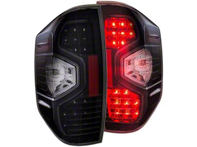 LED Tail Lights; Black Housing; Clear Lens (14-21 Tundra)