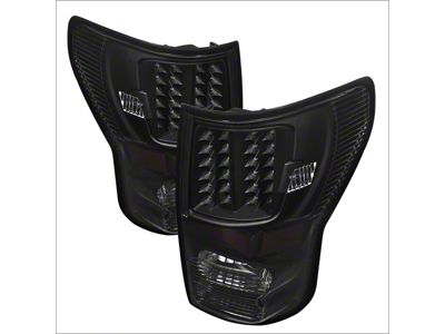 LED Tail Lights; Black Housing; Clear Lens (07-13 Tundra)
