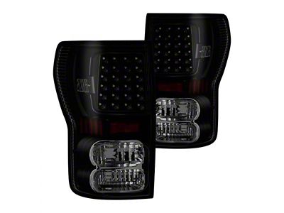 LED Tail Lights; Black Housing; Smoked Lens (07-13 Tundra)