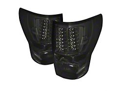 LED Tail Lights; Black Housing; Smoked Lens (07-13 Tundra)