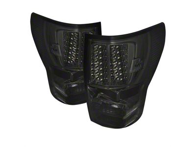 LED Tail Lights; Black Housing; Smoked Lens (07-13 Tundra)