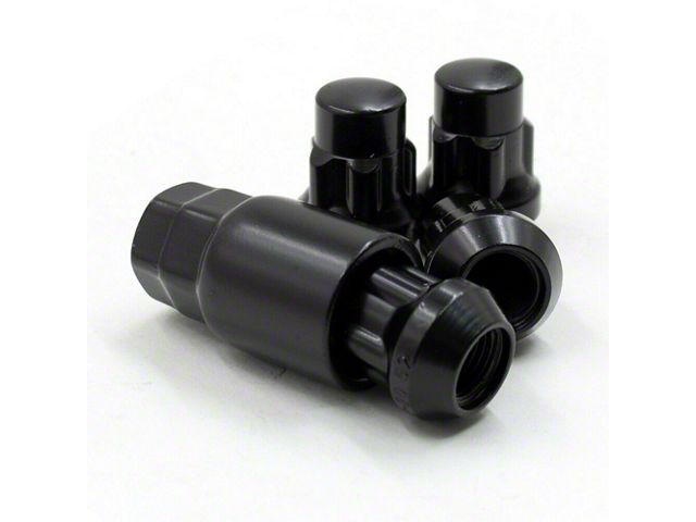 Set Of 16 Black Lug Nuts 12mm X 1.5 Thread For Can-Am X3 - Includes Socket, Made By Excalibur Wheel