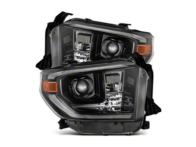AlphaRex LUXX-Series G2 LED Projector Headlights; Alpha Black Housing; Clear Lens (14-21 Tundra w/ Factory LED Headlights)
