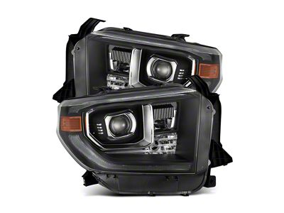 AlphaRex LUXX-Series G2 LED Projector Headlights; Black Housing; Clear Lens (14-21 Tundra w/ Factory Halogen Headlights)