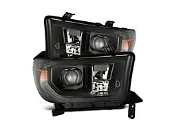 AlphaRex LUXX-Series LED Projector Headlights; Alpha Black Housing; Clear Lens (07-13 Tundra w/o Level Adjuster)