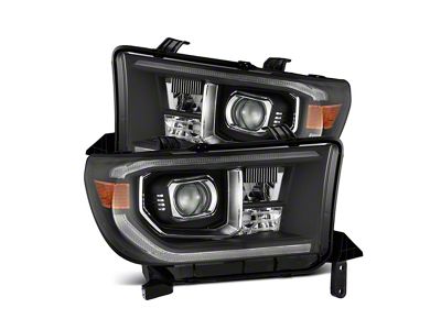 AlphaRex LUXX-Series LED Projector Headlights; Black Housing; Clear Lens (07-13 Tundra)