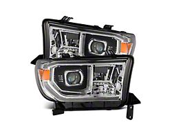 AlphaRex LUXX-Series LED Projector Headlights; Chrome Housing; Clear Lens (07-13 Tundra w/o Level Adjuster)
