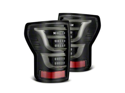 AlphaRex LUXX-Series LED Tail Lights; Alpha Black Housing; Clear Lens (07-13 Tundra)