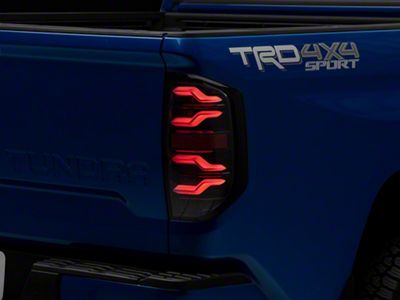 AlphaRex LUXX-Series LED Tail Lights; Alpha Black Housing; Clear Lens (14-21 Tundra)