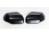 Chrome Delete Mirror Covers; Gloss Black (22-25 Tundra)