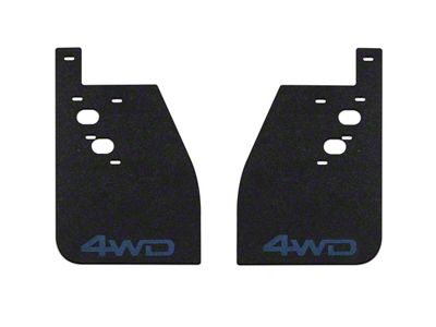 Mud Flaps with Cavalry Blue 4x4 Logo; Rear (14-21 Tundra)