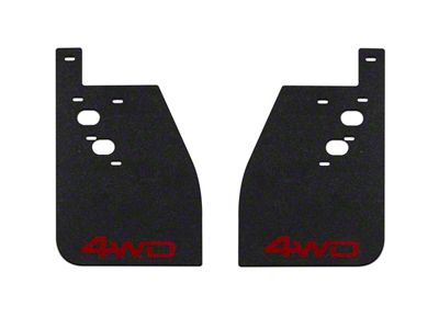 Mud Flaps with TRD Red 4x4 Logo; Rear (14-21 Tundra)