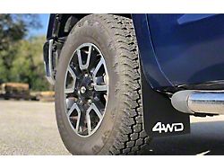Mud Flaps with White 4x4 Logo; Front (14-21 Tundra)