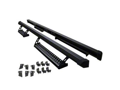 Nerf Side Step Bars; Black (07-21 Tundra Double Cab)