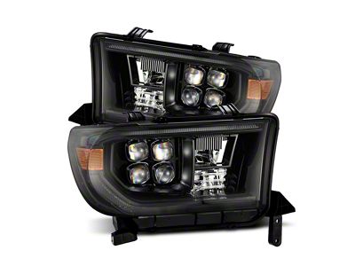 AlphaRex NOVA-Series G2 LED Projector Headlights; Alpha Black Housing; Clear Lens (07-13 Tundra w/ Level Adjuster)