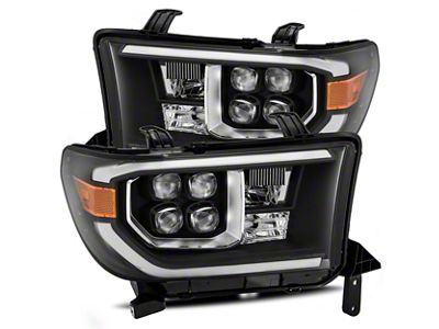 AlphaRex NOVA-Series LED Projector Headlights; Black Housing; Clear Lens (07-13 Tundra w/o Level Adjuster)