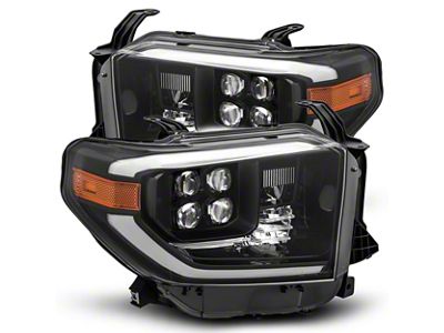 AlphaRex NOVA-Series LED Projector Headlights; Alpha Black Housing; Clear Lens (14-21 Tundra w/ Factory Halogen Headlights)