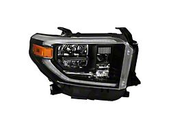 OE Style Headlights; Black Housing; Clear Lens; Passenger Side (18-21 Tundra w/ Factory LED Headlights)