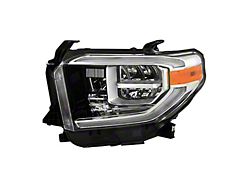 OE Style Headlights; Chrome Housing; Clear Lens; Driver Side (18-21 Tundra w/ Factory LED Headlights)