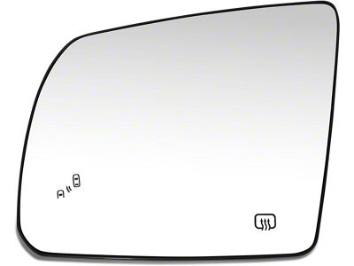 OE Style Heated Mirror Glass with Blind Spot; Driver Side (14-21 Tundra w/o Auto Dimming Mirrors)