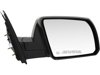 OE Style Powered Heated Mirror; Passenger Side; Black with Chrome Cover (14-21 Tundra w/o Blind Spot Monitoring)