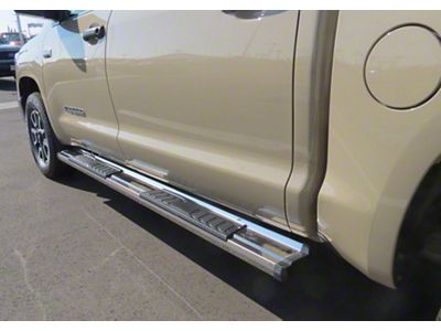 OE Style Running Boards; Polished (07-21 Tundra CrewMax)