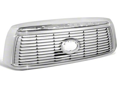 OE Style Upper Replacement Grille; Chrome/Silver Gray (10-13 Tundra Limited w/o Rock Warrior, Sport Package)