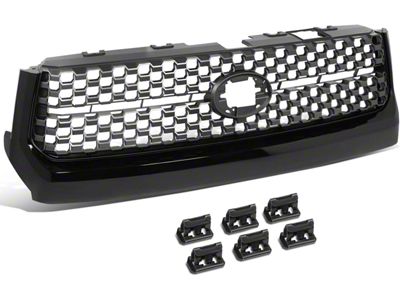 OE Style Upper Replacement Grille; Gray/Black (18-21 Tundra)