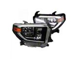 OEM Style Full LED Headlights; Black Housing; Clear Lens (14-17 Tundra SR, SR5, TRD Pro)