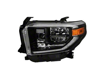 OEM Style Headlight; Black Housing; Clear Lens; Driver Side (18-20 Tundra w/ Factory LED Headlights)