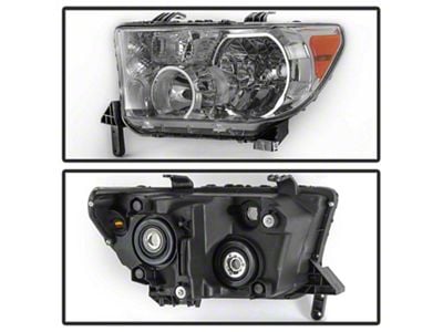 OEM Style Headlight; Chrome Housing; Clear Lens; Driver Side (07-13 Tundra w/o Headlight Washer)
