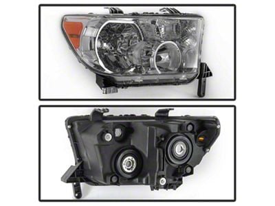 OEM Style Headlight; Chrome Housing; Clear Lens; Passenger Side (07-13 Tundra w/o Headlight Washer)