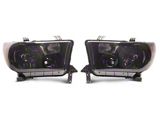 OEM Style Headlights; Black Housing; Smoked Lens (07-13 Tundra w/o Headlight Washer)