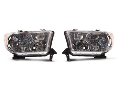OEM Style Headlights; Chrome Housing; Clear Lens (07-13 Tundra w/o Headlight Washer)