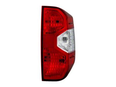 OEM Style Tail Light; Chrome Housing; Red/Clear Lens; Passenger Side (14-21 Tundra)