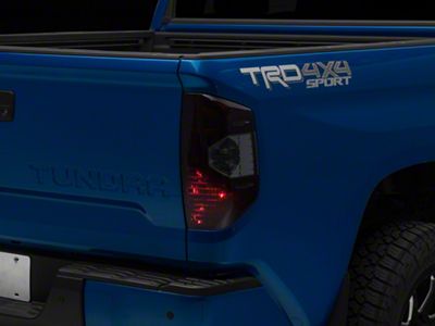 OEM Style Tail Lights; Chrome Housing; Red Smoked Lens (14-21 Tundra)