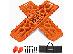 Off-Road Recovery Traction Board Kit with Jack Lift Base; Orange