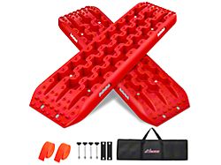Off-Road Recovery Traction Board Kit; Red