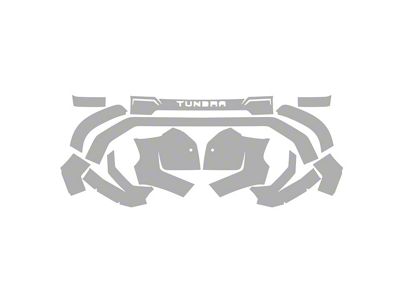 Paint Protection PPF Pre-Cut Kit; Front Bumper with 2-Sensor Cutouts; Gloss (22-25 Tundra CrewMax, Excluding TRD Pro)