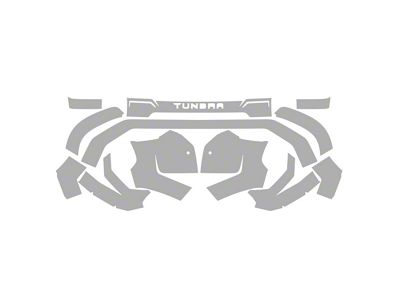 Paint Protection PPF Pre-Cut Kit; Front Bumper with 2-Sensor Cutouts; Gloss (22-25 Tundra Double Cab)