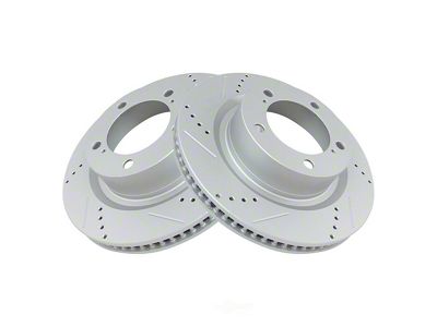 Performance Drilled and Slotted 5-Lug Rotors; Front Pair (07-21 Tundra)
