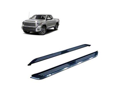 Pinnacle Running Boards; Black and Silver (07-21 Tundra Double Cab)