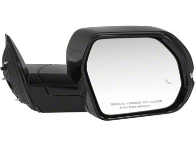 Power Fold Heated Memory Mirror with Blind Spot and Turn Signal; Passenger Side; Black (22-25 Tundra)