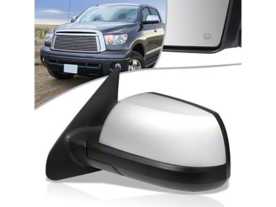 Powered Heated Folding Mirror; Driver Side; Chrome (07-13 Tundra)