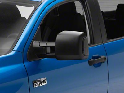 Powered Heated Manual-Folding Mirrors; Textured Black (14-21 Tundra)